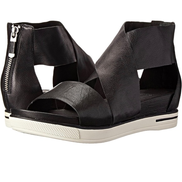 Eileen Fisher Shoes - Eileen Fisher Black Sport Tumbled Leather Sneaker Sandal